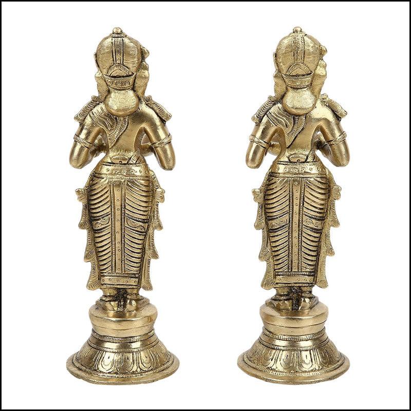 Pure Brass Beautiful Deep Laxmi - Green Ninja