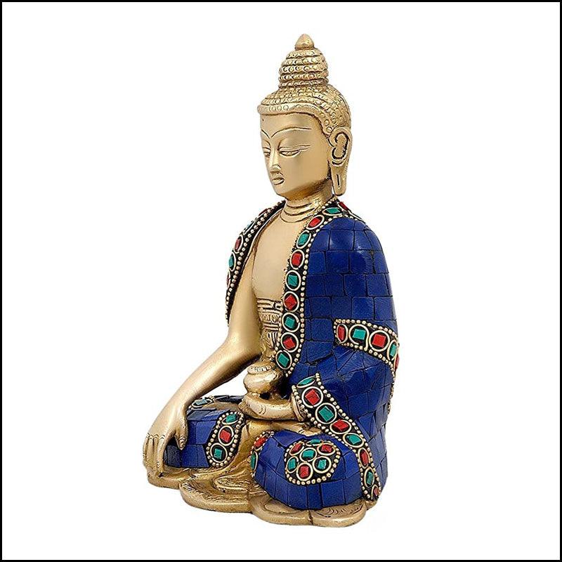 Pure Brass with Gemstone Buddha - Green Ninja
