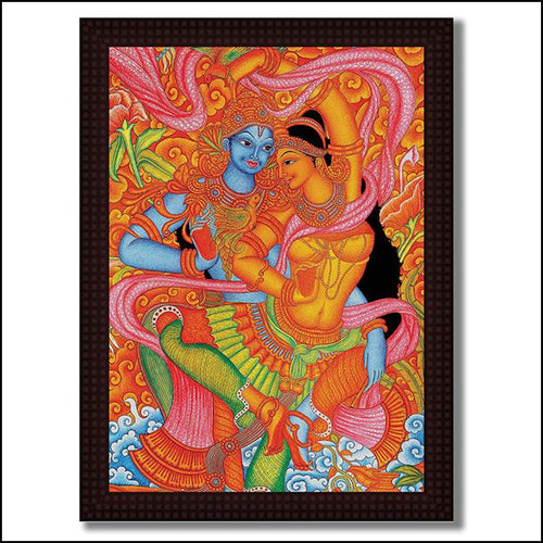 Radha Krishna Mural Painting - Green Ninja