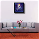 Radha Krishna on Swing Wall Painting - Green Ninja