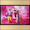 Radha Krishna Playing Holi Painting - Green Ninja