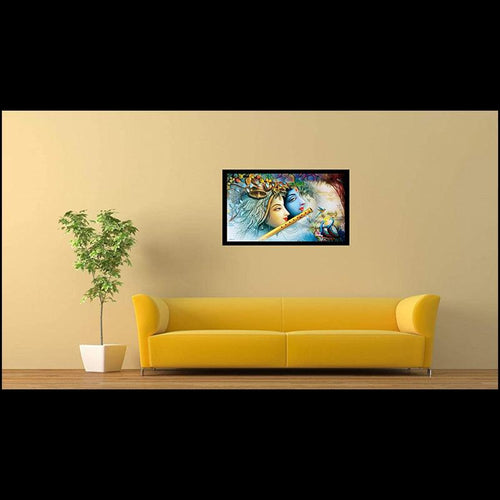 Radha Krishna with Flute Painting - Green Ninja