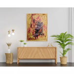 Rajasthani Lady Portrait Canvas Art - Green Ninja