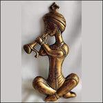 Rajasthani Musicians Metal Wall Hanging - Green Ninja