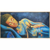 Reclining Lord Buddha Landscape Canvas Art - Green Ninja