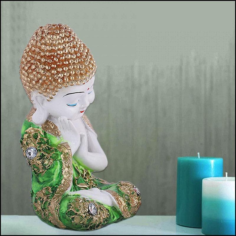 Resin Baby Buddha - 2 Colors Available. - Green Ninja