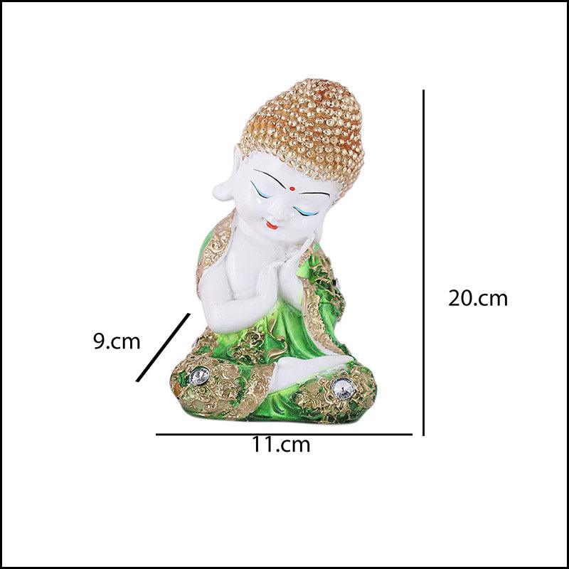 Resin Baby Buddha - 2 Colors Available. - Green Ninja
