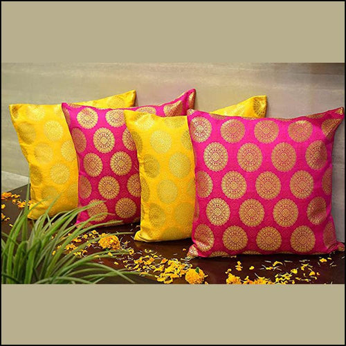 Royal Yellow & Red Cushion Covers Set - Green Ninja