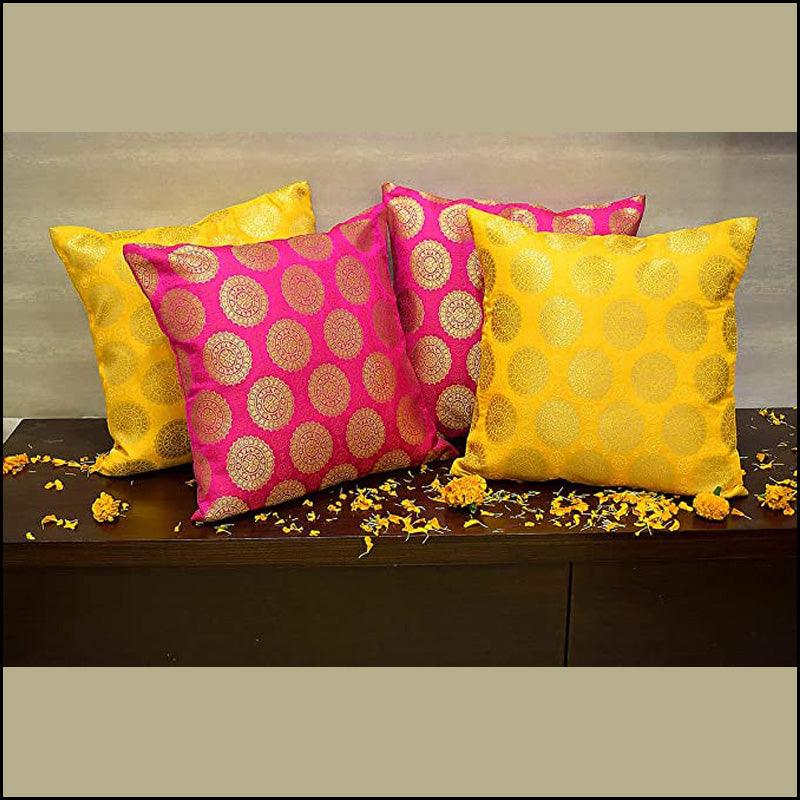 Royal Yellow & Red Cushion Covers Set - Green Ninja