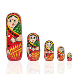 Russian Matryoshka Nested Wooden Dolls - Green Ninja