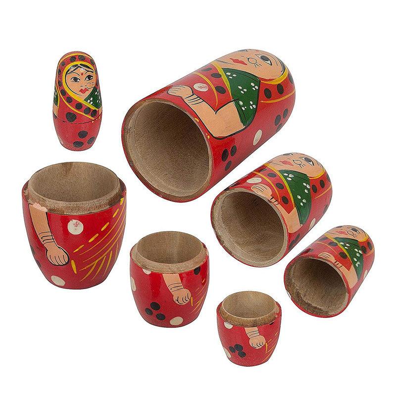 Russian Matryoshka Nested Wooden Dolls - Green Ninja