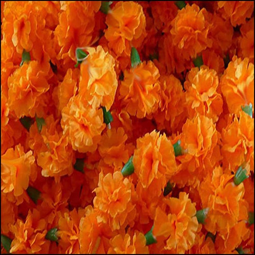 Set of 10 Artificial Marigold Wall Hanging - Green Ninja