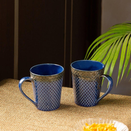 Set of Ocean Blue Mugs - Green Ninja