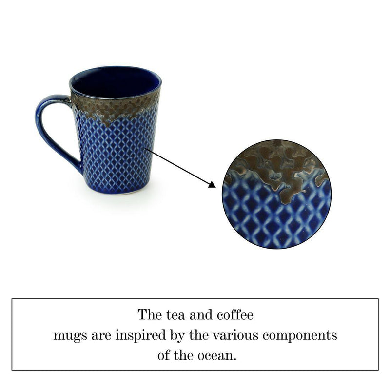 Set of Ocean Blue Mugs - Green Ninja