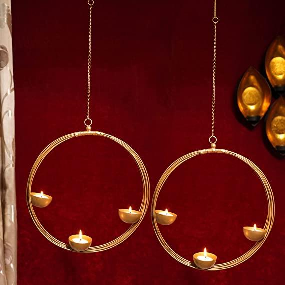 Set of Two Metal Sconce Rings - Green Ninja