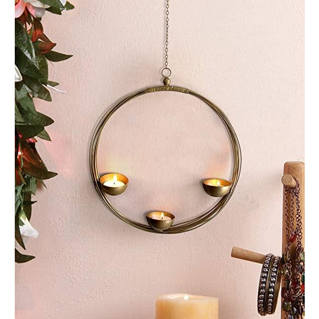 Set of Two Metal Sconce Rings - Green Ninja