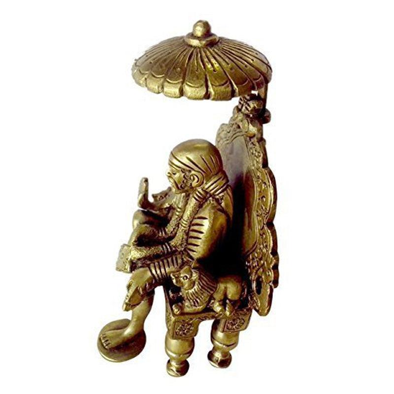Shirdi Sai Baba Brass Idol with Chair and Chatra - Green Ninja