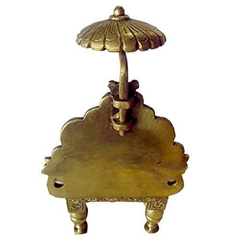 Shirdi Sai Baba Brass Idol with Chair and Chatra - Green Ninja