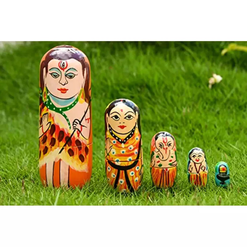 Shiva Parivar Nesting doll set - Green Ninja