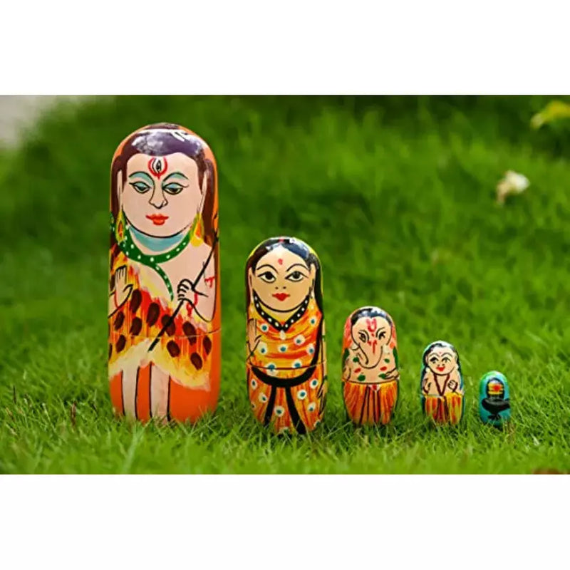 Shiva Parivar Nesting doll set - Green Ninja