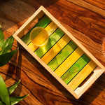 Single Dual Colored Wooden Serving Tray - Green Ninja