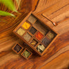 Spice Box With 12 Containers & Spoon In Sheesham Wood - COMING SOON - Green Ninja