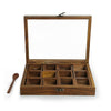 Spice Box With 12 Containers & Spoon In Sheesham Wood - COMING SOON - Green Ninja
