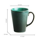 Studio Pottery Glazed Coffee Mugs In Ceramic - Green Ninja