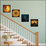 Synthetic Lord Shiva Set Abstract Painting - Green Ninja