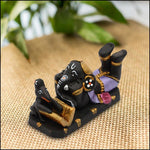 Terra-cotta Hand-Painted Ganesha - Green Ninja