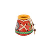 Terracotta Warli Handpainted Pen Stand Knitted Red - Green Ninja