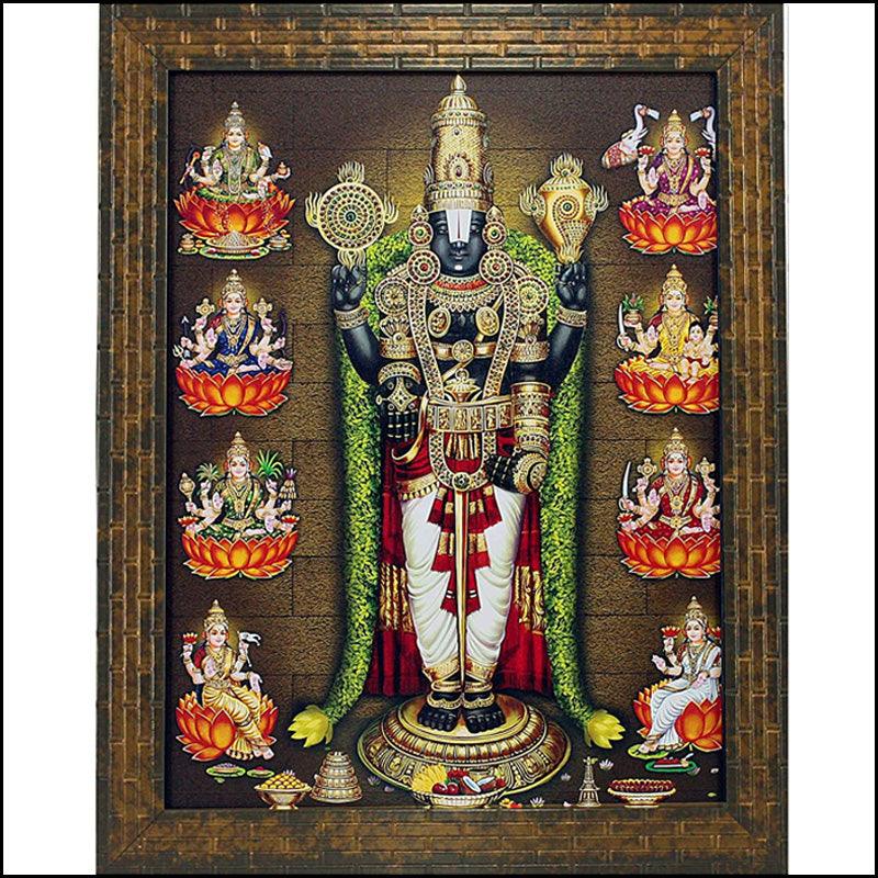 Tirupati Balaji Ashtalaxmi Painting - Green Ninja