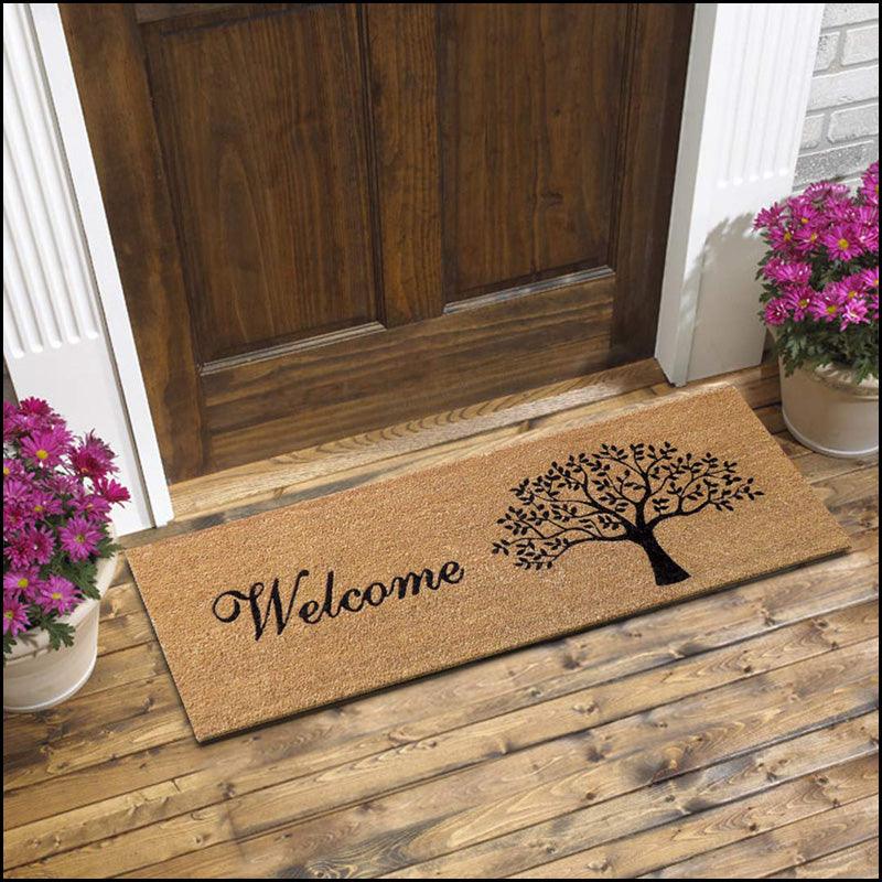 Tree Welcome Coir Door Mat - Green Ninja