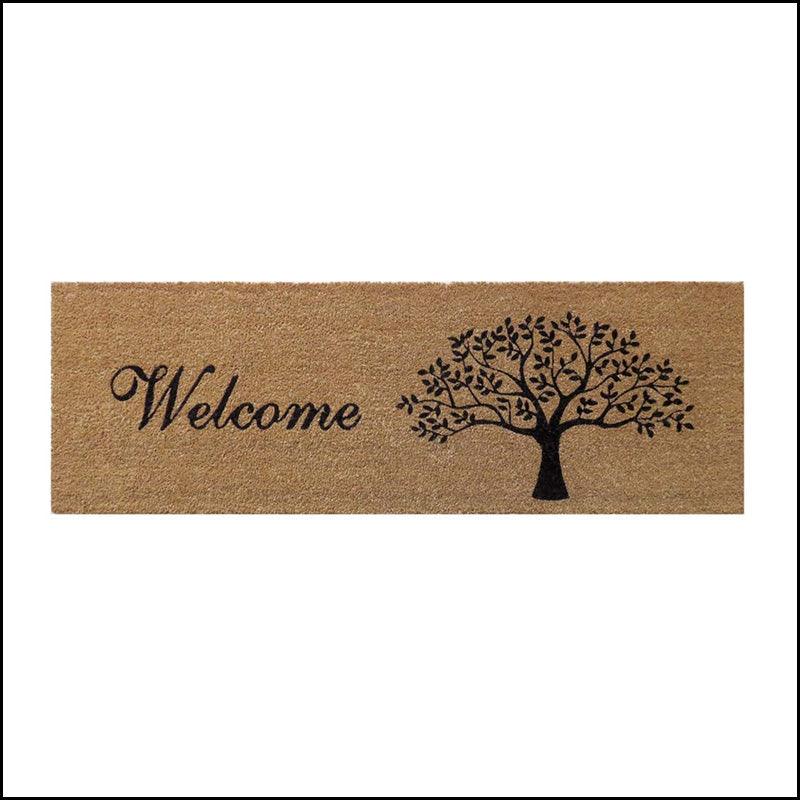 Tree Welcome Coir Door Mat - Green Ninja