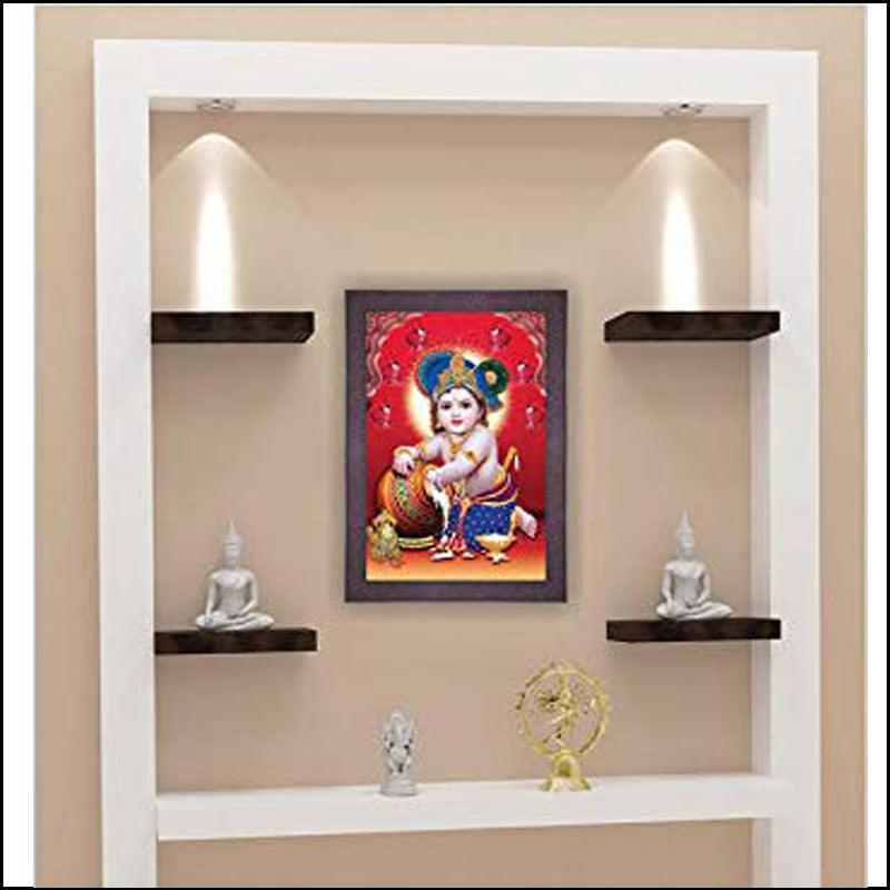 UV Coated Bal Krishna Painting - Green Ninja