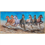 Vastu multicolor Horses landscape canvas art - Green Ninja