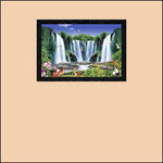 Vastu Waterfall Wall Oil Painting - Green Ninja