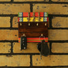 Warli Hand-Painted Key Holder In Sheesham Wood - Green Ninja