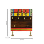 Warli Hand-Painted Key Holder In Sheesham Wood - Green Ninja