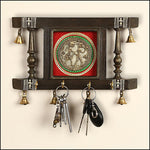 Warli Hand-Painted Key Holder With Dhokra Art - Green Ninja
