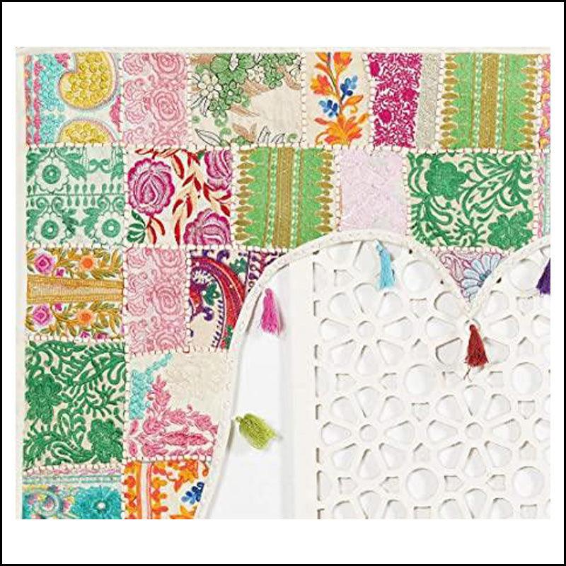 White Khambadiya Patchwork Toran - Green Ninja