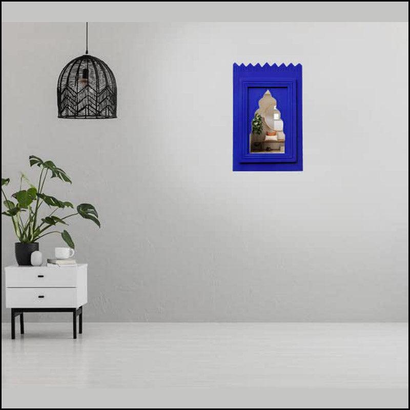 Wooden Jharokha with Mirror - Green Ninja