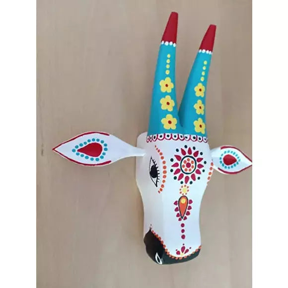 Wooden White Cow Wall Decor - Green Ninja