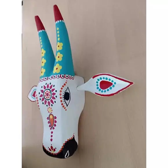Wooden White Cow Wall Decor - Green Ninja