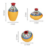Yellow Terracotta Hand-Painted Pots - Green Ninja