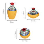 Yellow Terracotta Hand-Painted Pots - Green Ninja